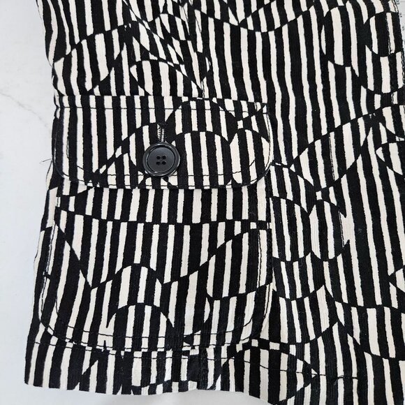 Max Mara Weekend Jacket Size 8 Black & White Geometric Print - Picture 6 of 14